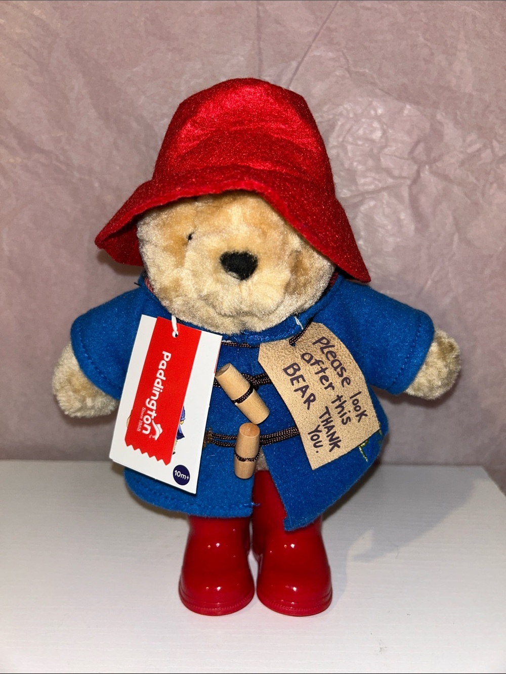 Rainbow Designs Paddington Bear Plush in Red Hat, Blue Coat NWT